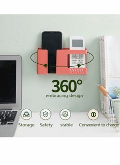 SYOSI 4Pcs Wall Mounted Mobile Phone Storage Box, Self-Adhesive No-Punch Multi-Function Remote Control Holder, Bathroom Bedroom Bedside Office Shelf  - Image 2