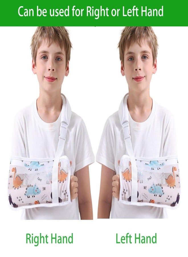 Ledhlth Kids Mesh Arm Sling for Injured Arms | Adjustable & Comfortable Shoulder Support | Dinosaur Design | Youth Injury Recovery Brace (Dinosaur, Small) - Image 3