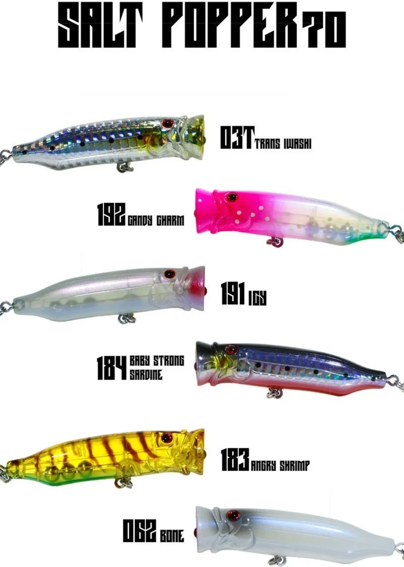 FUJIN Salt Popper 70 mm 9.5 gr Topwater Model Fish