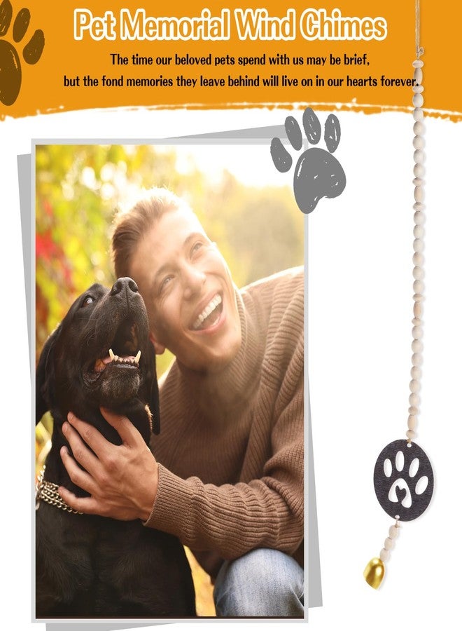 AceOrbit Dog Memorial Gifts Pet Loss Gifts Paw Print Pet Memorial Wind Chime with Sympathy Card Dog Loss Passing Away Remembrance Bereavement Present - Image 5