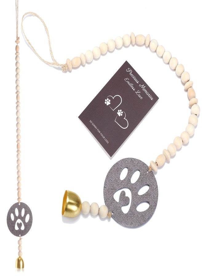 AceOrbit Dog Memorial Gifts Pet Loss Gifts Paw Print Pet Memorial Wind Chime with Sympathy Card Dog Loss Passing Away Remembrance Bereavement Present - Image 1