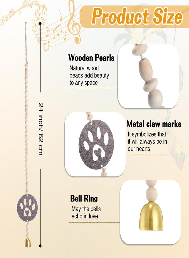 AceOrbit Dog Memorial Gifts Pet Loss Gifts Paw Print Pet Memorial Wind Chime with Sympathy Card Dog Loss Passing Away Remembrance Bereavement Present - Image 4