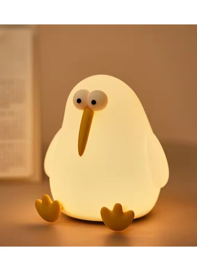 MOCOM Rechargeable Silicone LED Night Light - Kiwi Bird Touch Lamp, USB Dimming Silicone Animal Lamp, Soft Cartoon Kiwi Wizard Night Light for Kids, Bedroom Decor, Birthday Gift  - Image 4