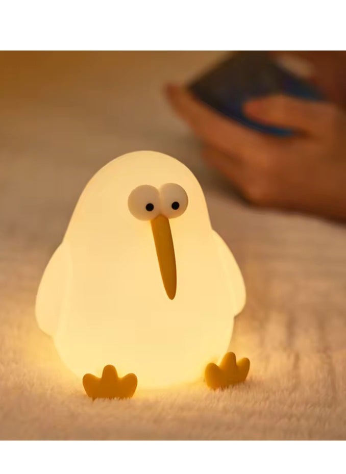 MOCOM Rechargeable Silicone LED Night Light - Kiwi Bird Touch Lamp, USB Dimming Silicone Animal Lamp, Soft Cartoon Kiwi Wizard Night Light for Kids, Bedroom Decor, Birthday Gift  - Image 5