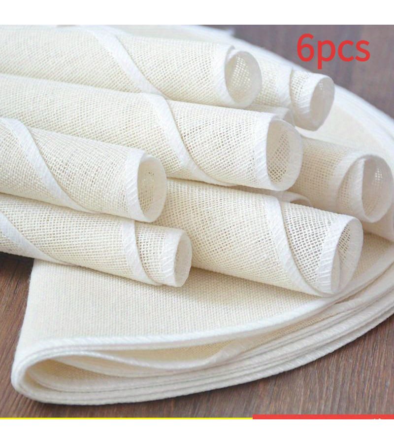 6 Pieces Round Non Stick Steamer Mats Baking Rice Cake Tray Non Slip Basket Covers for Steamed Buns and Bread - Image 1