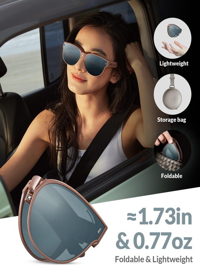 BENEUNDER Polarized Fit Over Sunglasses for Womens & Men, Retro Round Lightweight Folding Sunglasses for Nearsightedness - Image 5