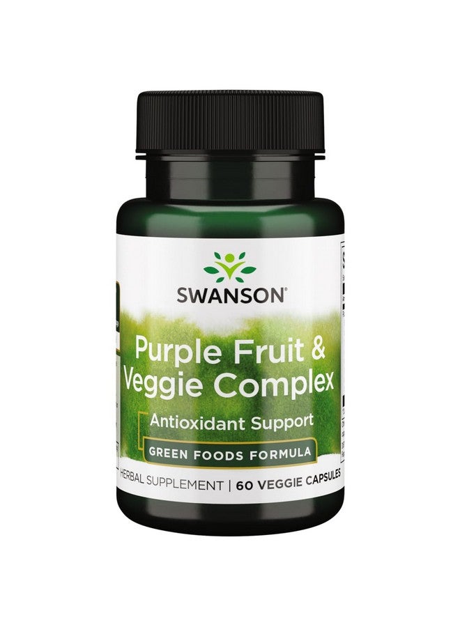 Swanson Whole Food Purple Antioxidants Fruit & Veggie Complex 400 Milligrams 60 Veg Capsules - Image 1