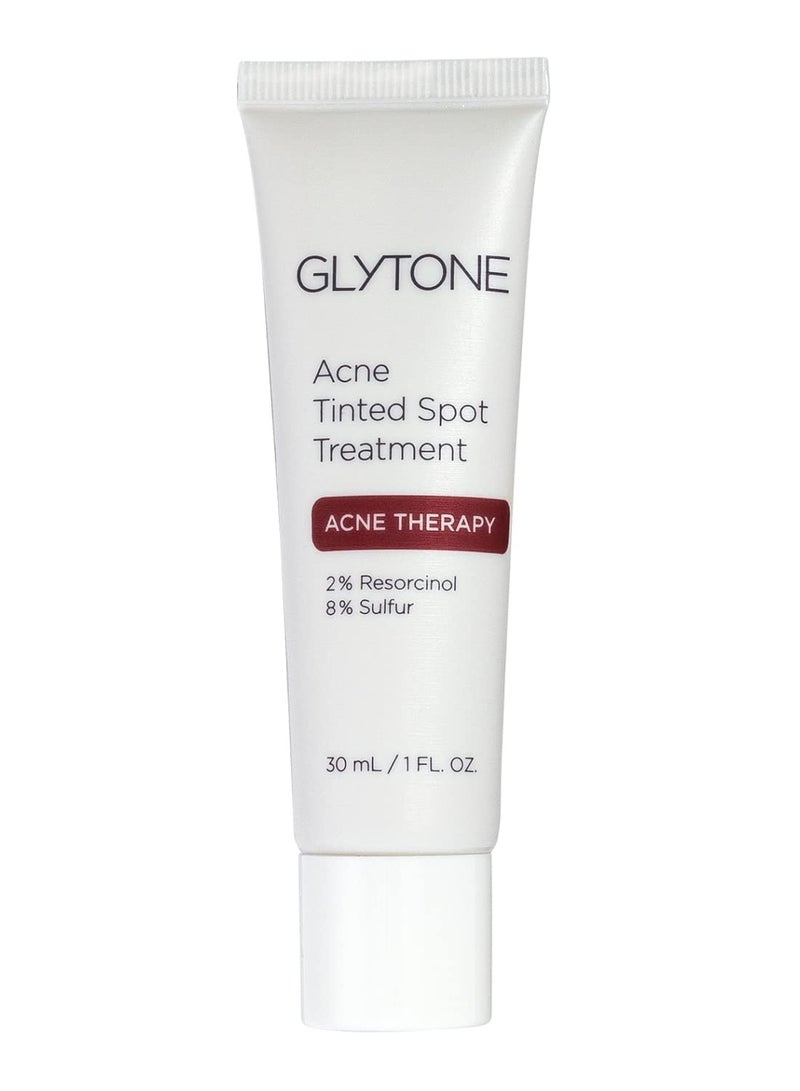 Glytone Acne Spot Treatment Face Cream with 8% Sulfur & 2% Resorcinol, Tinted Acne Treatment for Teenagers, Conceals Blemishes, 1 oz - Image 1