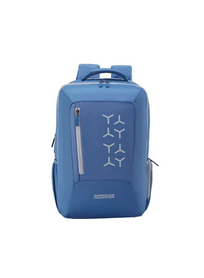 American Tourister Sigma 3.0 Style 01, 33.5L Volume Office 3 Compartment Laptop Backpack with Front Organizer and Spacious Interiors for Unisex - Blue - Image 4