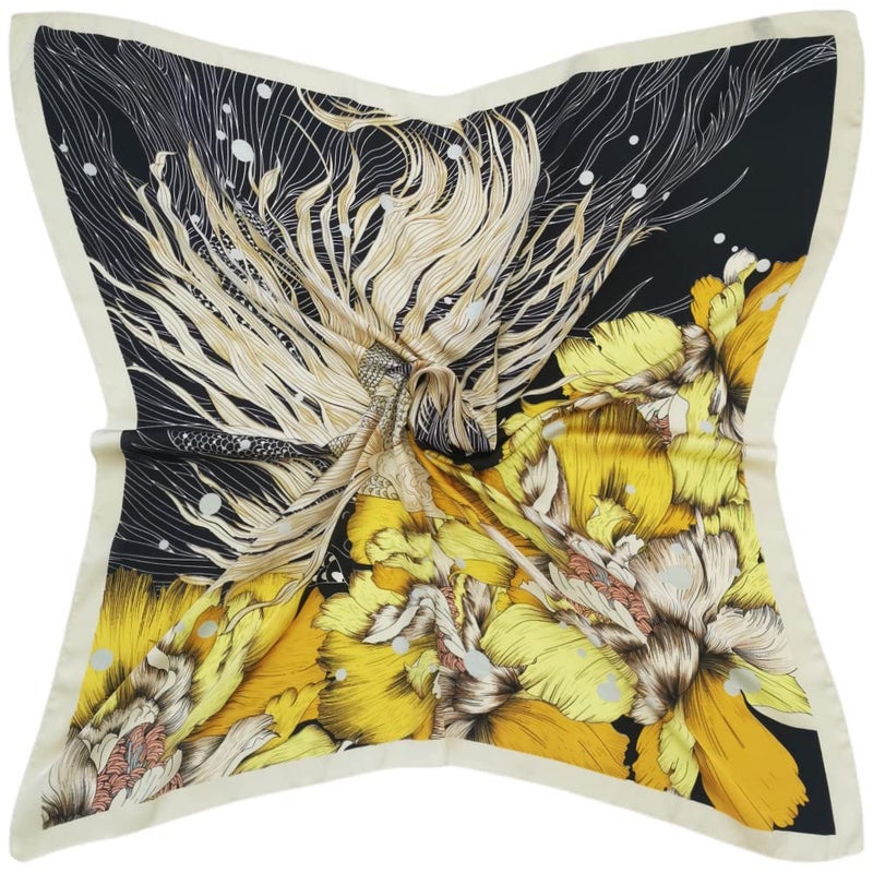 Julunar Silk Like Head Scarf for Women - Satin Large Hair Scarves - 35" Square Silk Hair Wrap for Sleeping with Gift Packed - Image 1