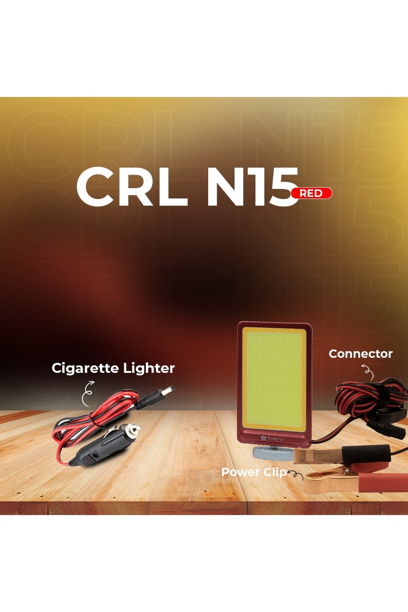 Toby's Tobyâ€™S Crl-N15-Wy Red 152-Led Work Light  27W Portable Lamp For Camping, Car Repair, Outdoor Use With 3M Cable & Cigarette Lighter - Image 3
