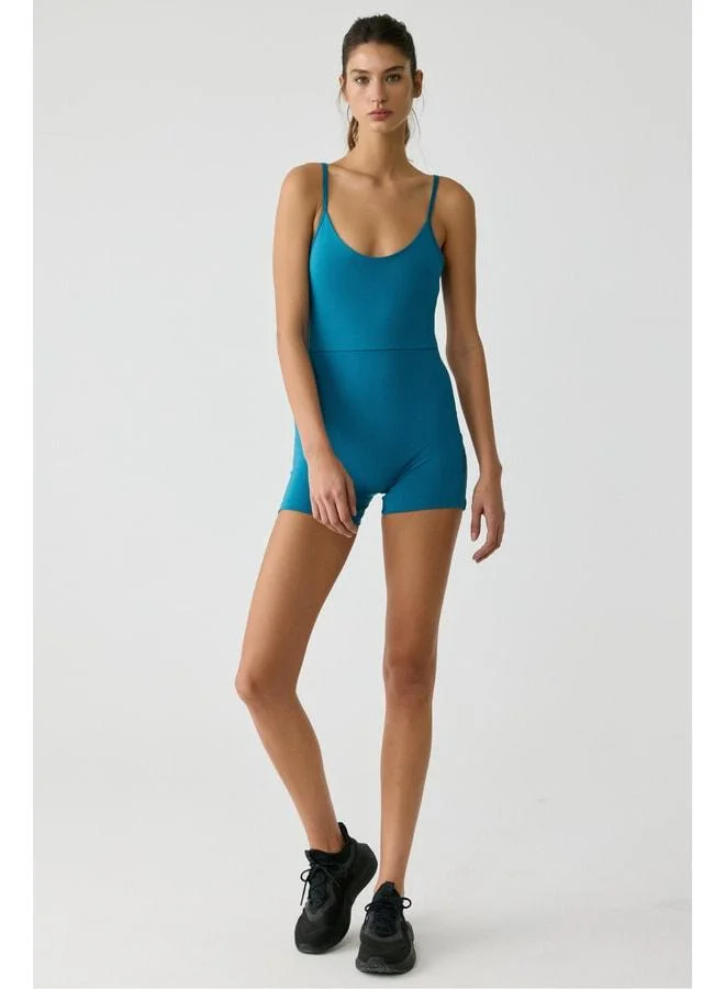 Urban Beat  ALESIA Urban Beat Women’s Slim Fit Spaghetti Strap Training Blue Jumpsuit. for Women | Best Price UAE