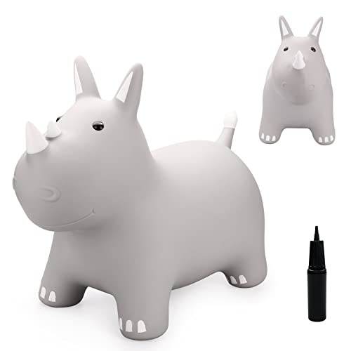 PlayZap Bouncy Horse Hopper Bouncy Animals Hopper for Toddlers Inflatable Jumping Ride on Bouncer Kids Hopping Toys for 18M 2 3 Years Old Kids Boys Girls Gifts - Image 1