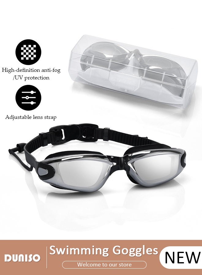 DUNISO Professional Swimming Goggles, Mirrored Swim Goggles No Leaking with UV Protection, A pair of anti-fog goggles with high-definition electroplating, Swim Goggles for Adult Men Women  - Image 1