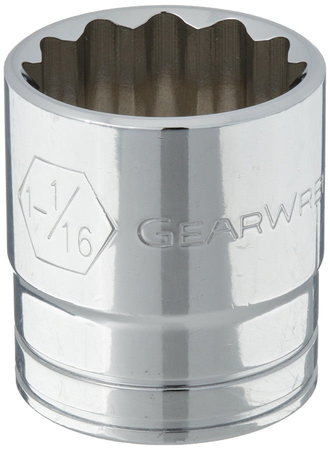 GEARWRENCH 1/2" Drive 12 Pt. Standard Socket, 1-1/16" - 80770