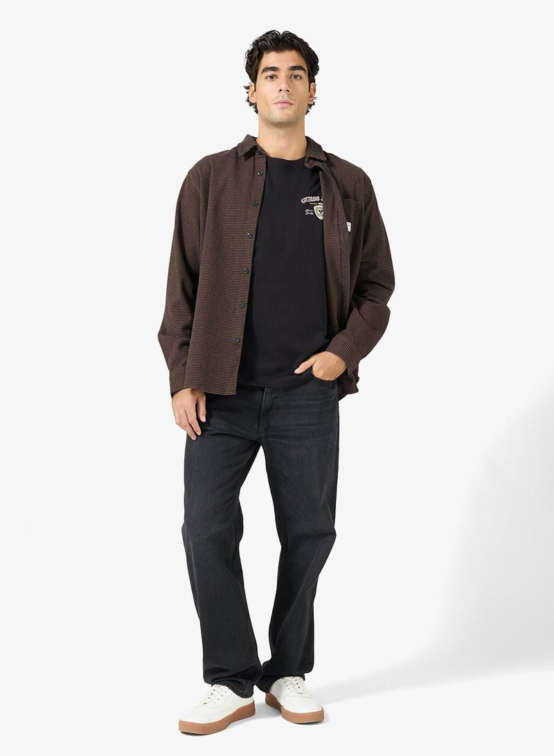 GUESS Casual Back Print Crew Neck T-Shirt - Image 4