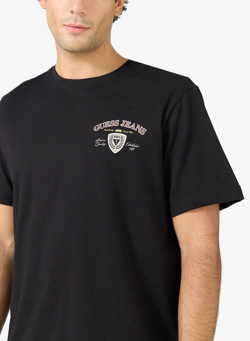 GUESS Casual Back Print Crew Neck T-Shirt - Image 3