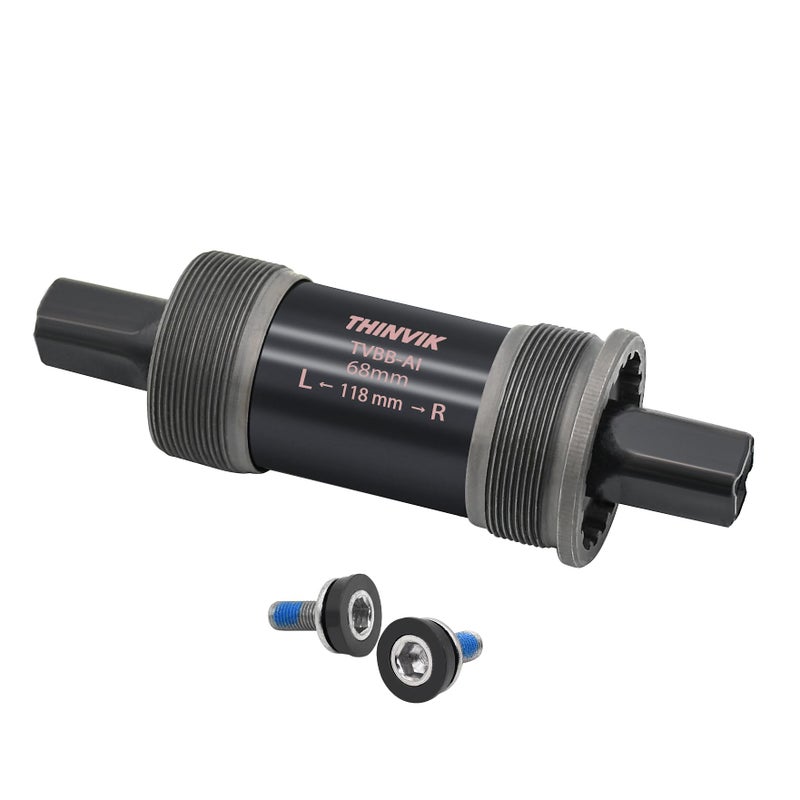 Thinvik Square Tapered Bottom Bracket - 68mm English BSA Compatible with Shimano BB-UN26/BB-300/BB-100/BB-101, 68mm x 108 110 113 116 118 122.5 127 - Image 1