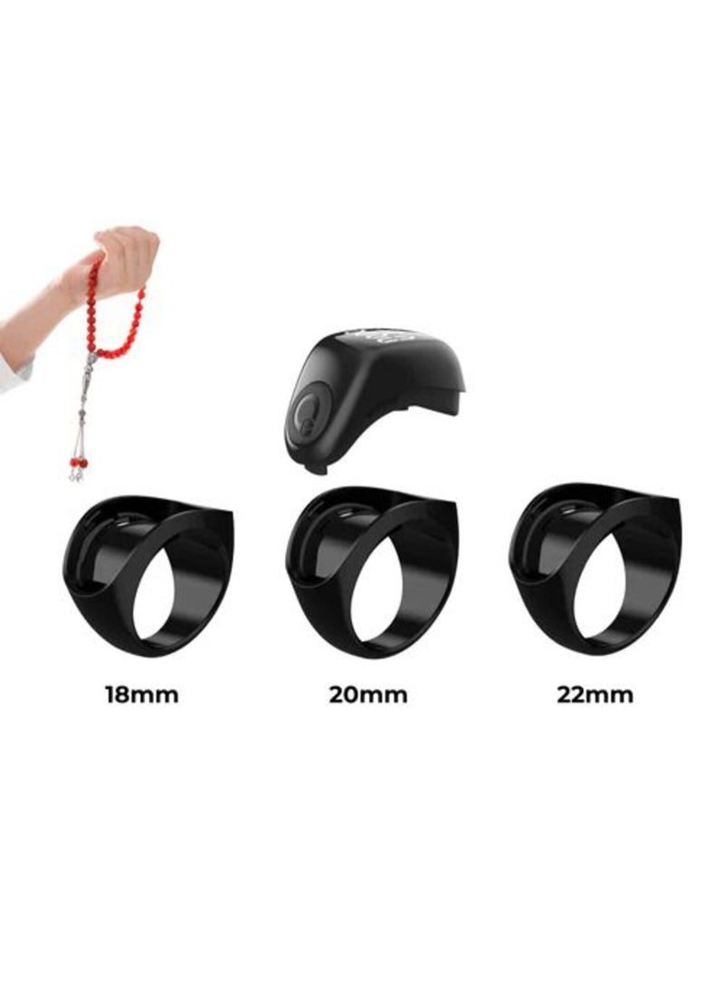 Zikr Ring Flex Advance F03 Tasbih Smart counter With 3 Compatible Sizes(18mm / 20mm / 22mm) | 2-5 Prayer Tasbih Reminder, BT Connectivity With Qibla Life App - Image 2
