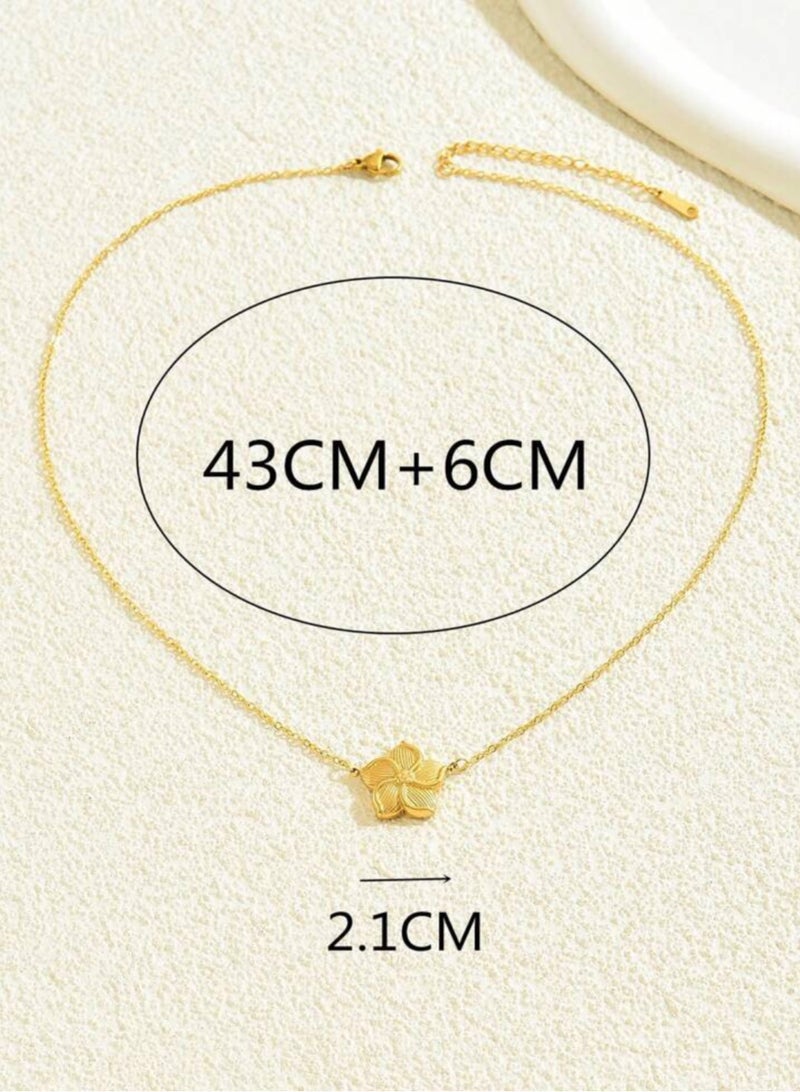 إيكوال سلسال نسائي انيق مصنوع من الاستانلس ستيل مطلي باللون الذهبي - Image 3