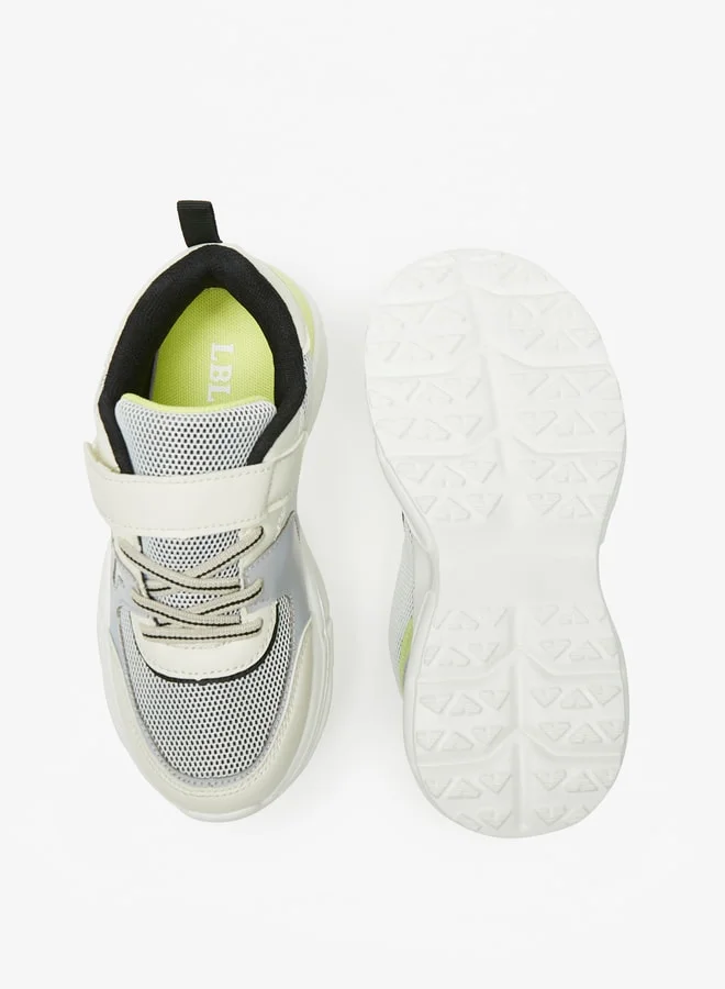 LBL by Shoexpress Boy's Textured Casual Sneakers Shoes With Hook And Loop Closure