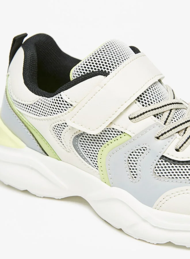 LBL by Shoexpress Boy's Textured Casual Sneakers Shoes With Hook And Loop Closure