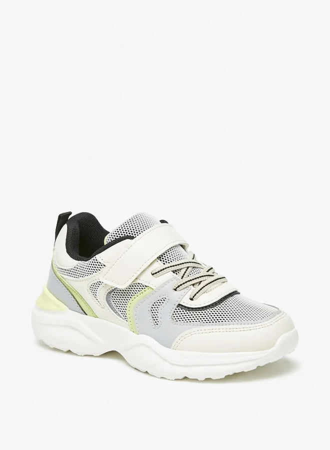 LBL by Shoexpress Boy's Textured Casual Sneakers Shoes With Hook And Loop Closure