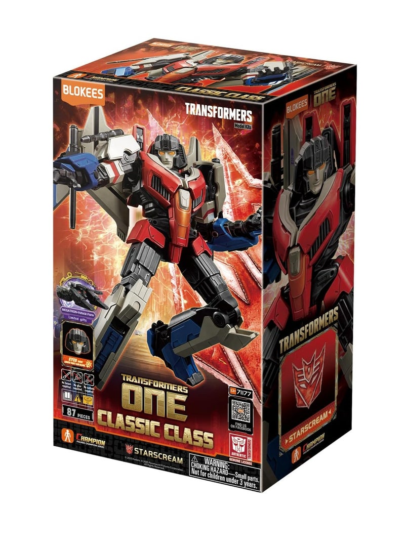 Blokees Transformers Classic Class 16 One Movie Starscream Luminous Eyes Model kit 71177 - Image 1