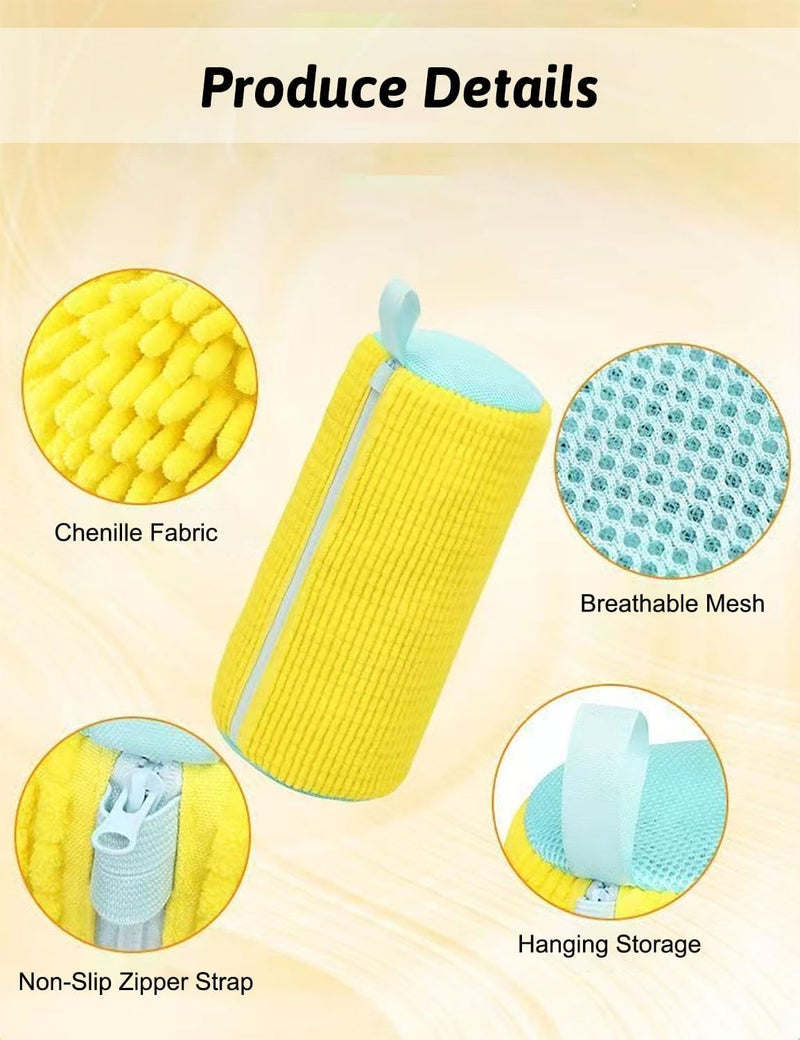 acdiac Shoe Washing Machine Bag Reusable Zippered Laundry Shoe Cleaning Bag For Household Machine Wash Dry Multifunctional (Blue-2pcs) - Image 5