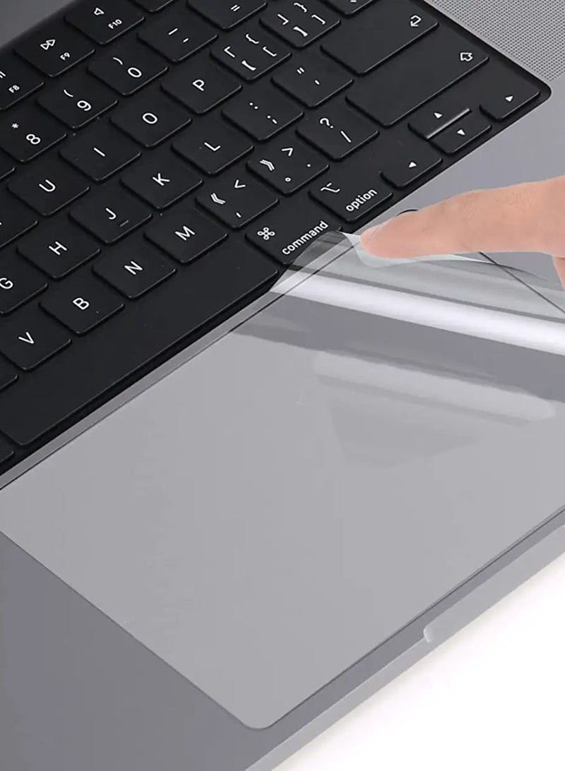 غطاء واقي لباد التتبع 2PCS لجهاز Apple MacBook Pro 16 بوصة M4 M3 M2 M1 Pro/Max 2024--2021 A3403 A3186 A2991 A2780 A2485 ، شفاف مضاد للخدش بصمة مقاوم للماء ملحقات جلد لوحة اللمس - Image 1