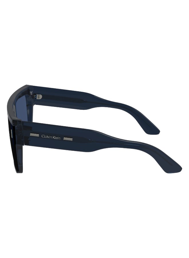 CALVIN KLEIN نظارات شمسية كاملة الإطار من أسيتات كالفن كلاين CK24502S 5518 (438) زرقاء - Image 4