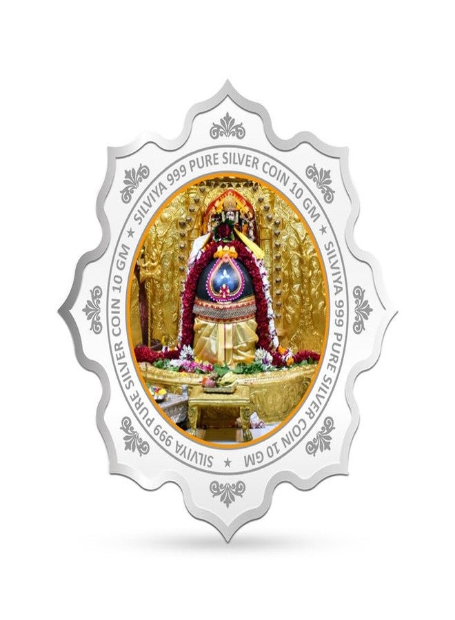 Silviya BIS Hallmarked Shree Somnath Ji Temple 999 Pure Silver Coin (10 Gram): Lord Shiva - Jyotirlinga - Pilgrimage Souvenir - Religious Gift - With Certificate of Authenticity - Image 3