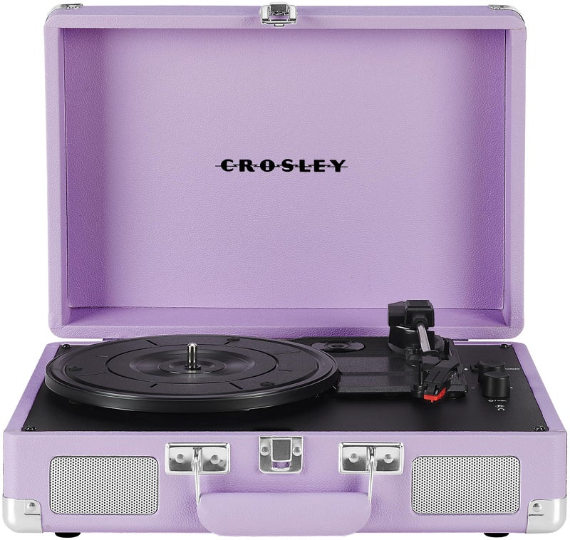 Crosley كروسلي CR8005F-LN كروزر بلس مشغل أسطوانات فينيل بلوتوث محمول 3 سرعات، لافندر - Image 1