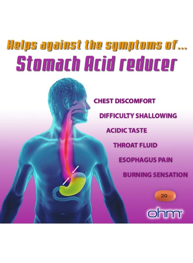 Ohm أقراص أوميبرازول أوهم، أقراص مؤجلة الإفراز، 20 ملغ خافض للحموضة، 42 قرص - Image 4