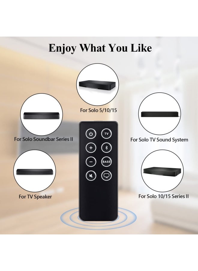 Chunghop Bluetooth Remote Control Compatible With Bose Solo 5 10 15 Series Ii Tv Sound System 732522-1110 418775 Tv Soundbar System  For Bose Solo Series Ii Tv Speaker Remote  With Cr2025 Battery