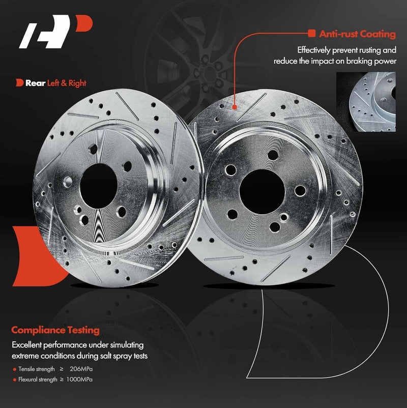 A-Premium Rear Drilled and Slotted Brake Kit for Mercedes-Benz - Image 3
