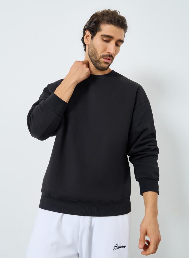 ستايلي سويت شيرت فليس بطبعة كتابة - Image 3