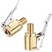 EVOULTES 2pcs Tire Air Chuck with Clip Adapter Brass Tire Inflation Hose Adapter with Locking Tire Nozzle Valve Thread Unscrewed Twist Connection Converts to Locking Connection for Air Compressor Pump Clamp - Image 2