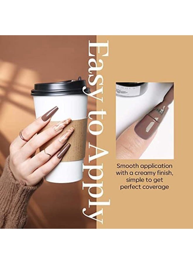 modelones Gel Nail Polish Set - 6 Colors Neutral Nude Brown Gel Polish All Seasons All Skin Tones Nail Gel Polish Kit Soak Off LED Nail Art Manicure DIY Salon Home Gift - Image 5