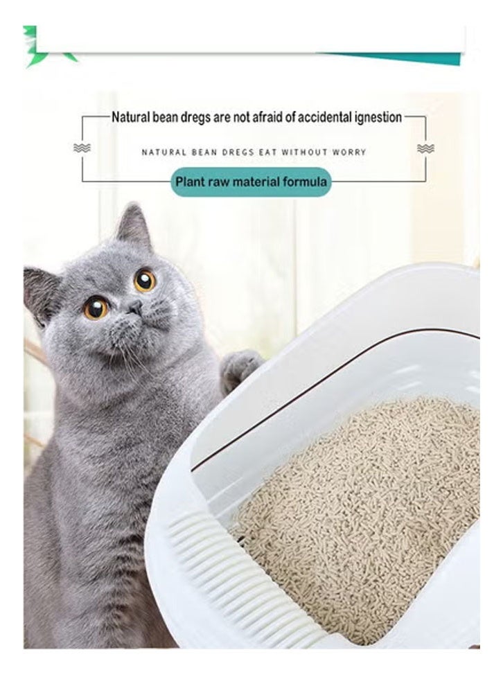 KLNAMAEAAN Pack of 2 Tofu Cat Litter Biodegradable Deodorizer Absorbent Fragrance Soft Natural Been 4.4KG (Green Tea Flavour) - Image 3