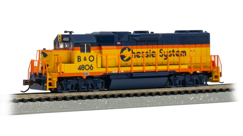 Bachmann Trains - GP38-2 DCC Ready Diesel Locomotive - Chessie SystemÂ® #4806 with Dynamic Brakes - N Scale