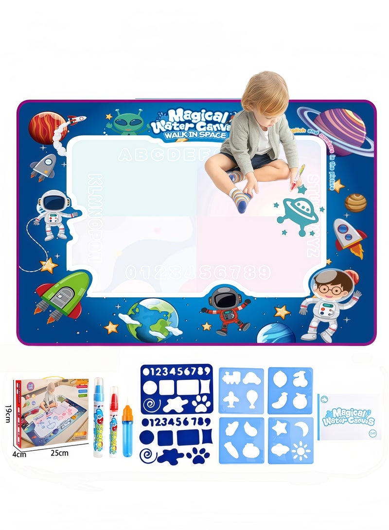 80*60CM Large Magic Water Drawing Mat Painting Kit Toys Doodling Mat Coloring Mat Space World - Image 1