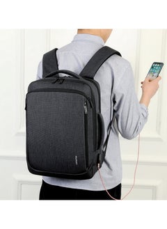مينيلي Meinaili 023 USB Charging Backpack 15.6 inch Laptop Business Waterproof Multifunctional Travel Bag Black  - Image 3
