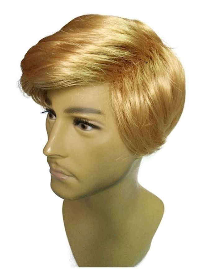 NIBEMINENT Donald Trump Halloween Costume Hair Wig Gold - Image 1