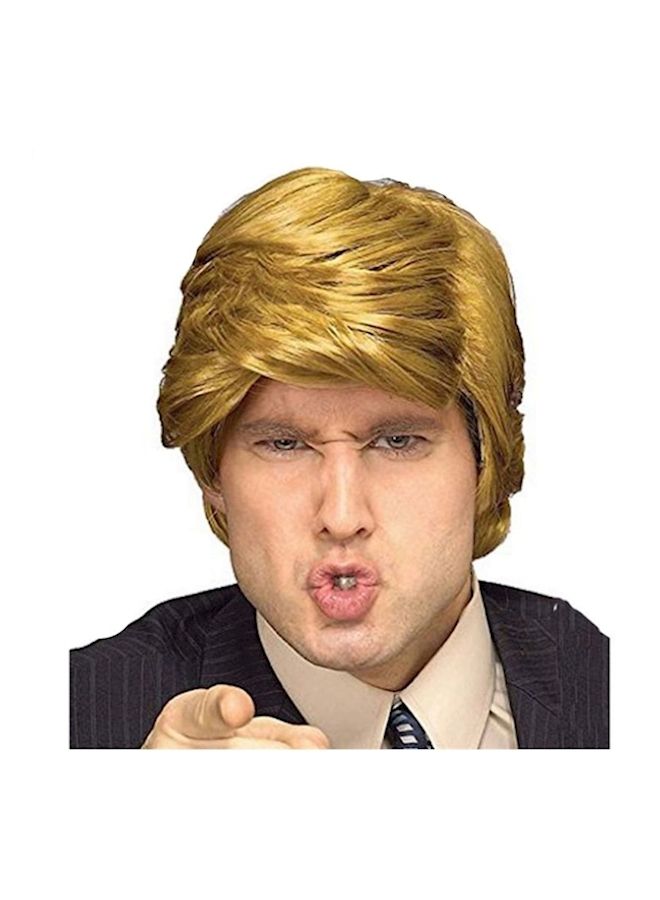NIBEMINENT Donald Trump Halloween Costume Hair Wig Gold - Image 4