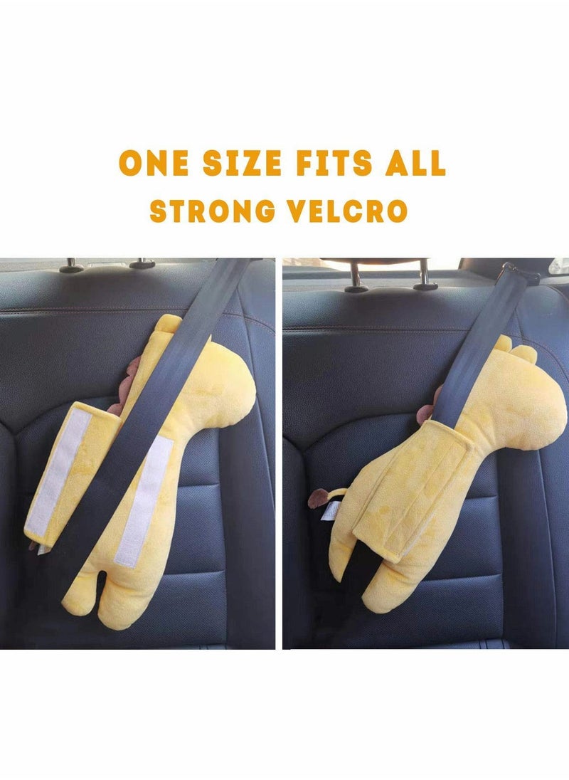 Excefore Seatbelt Pillow for Kids, Car Pillow Seat Belt Cushion Kids Seatbelt Pillow, Seat Belt Covers Child Car Seat Head Rest Support Shoulder Pad, Plush Soft Seat Strap Car Pillows Adjuster Holder  - Image 4