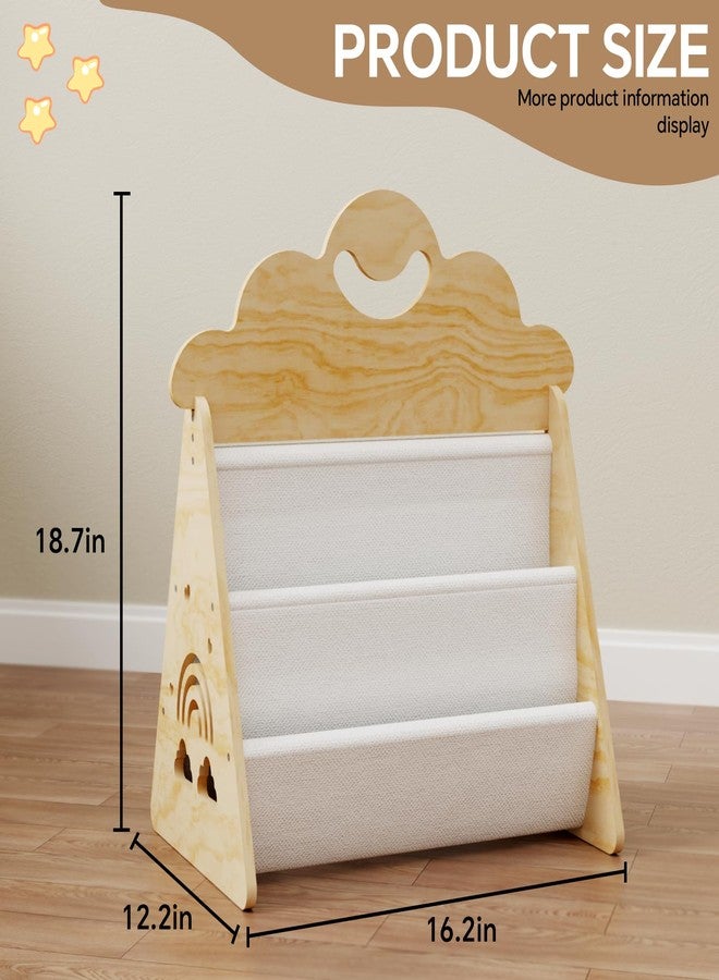 BPMFDTNL Wood Kids Bookshelf, Montessori Bookshelf,Suitable Kids Rooms, Nursery & Classroom, Toddler Book Rack, Nursery Book Shelves, Kids Bookcase, The Perfect Nursery Organizer - Image 2