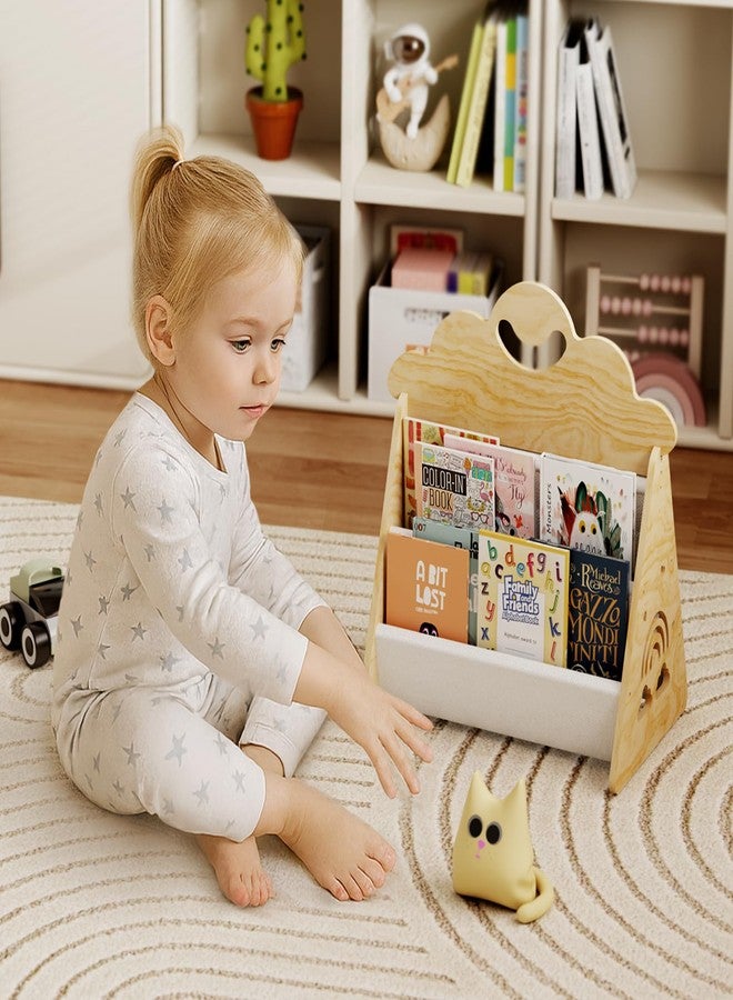 BPMFDTNL Wood Kids Bookshelf, Montessori Bookshelf,Suitable Kids Rooms, Nursery & Classroom, Toddler Book Rack, Nursery Book Shelves, Kids Bookcase, The Perfect Nursery Organizer - Image 5
