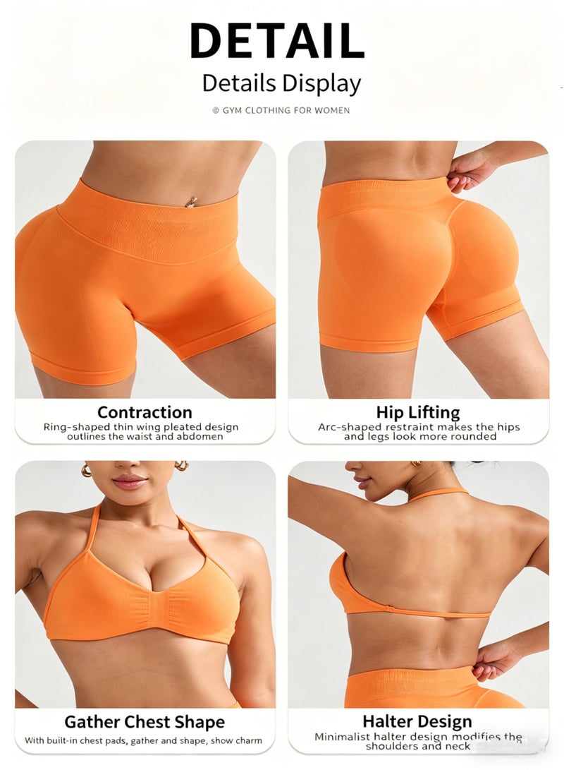 Arabest Sport Set Women Gym Yoga Sets Sportswear Ladies Two Pieces Workout Clothes Fitness Tracksuits Outfits - Image 4