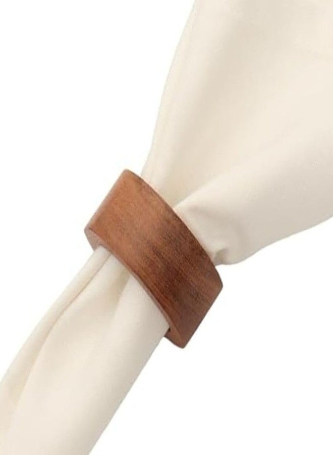 ARN Craft Handmade Wood Napkin Ring Set with Napkin Rings (NHNR- 06-12 M) - Image 2